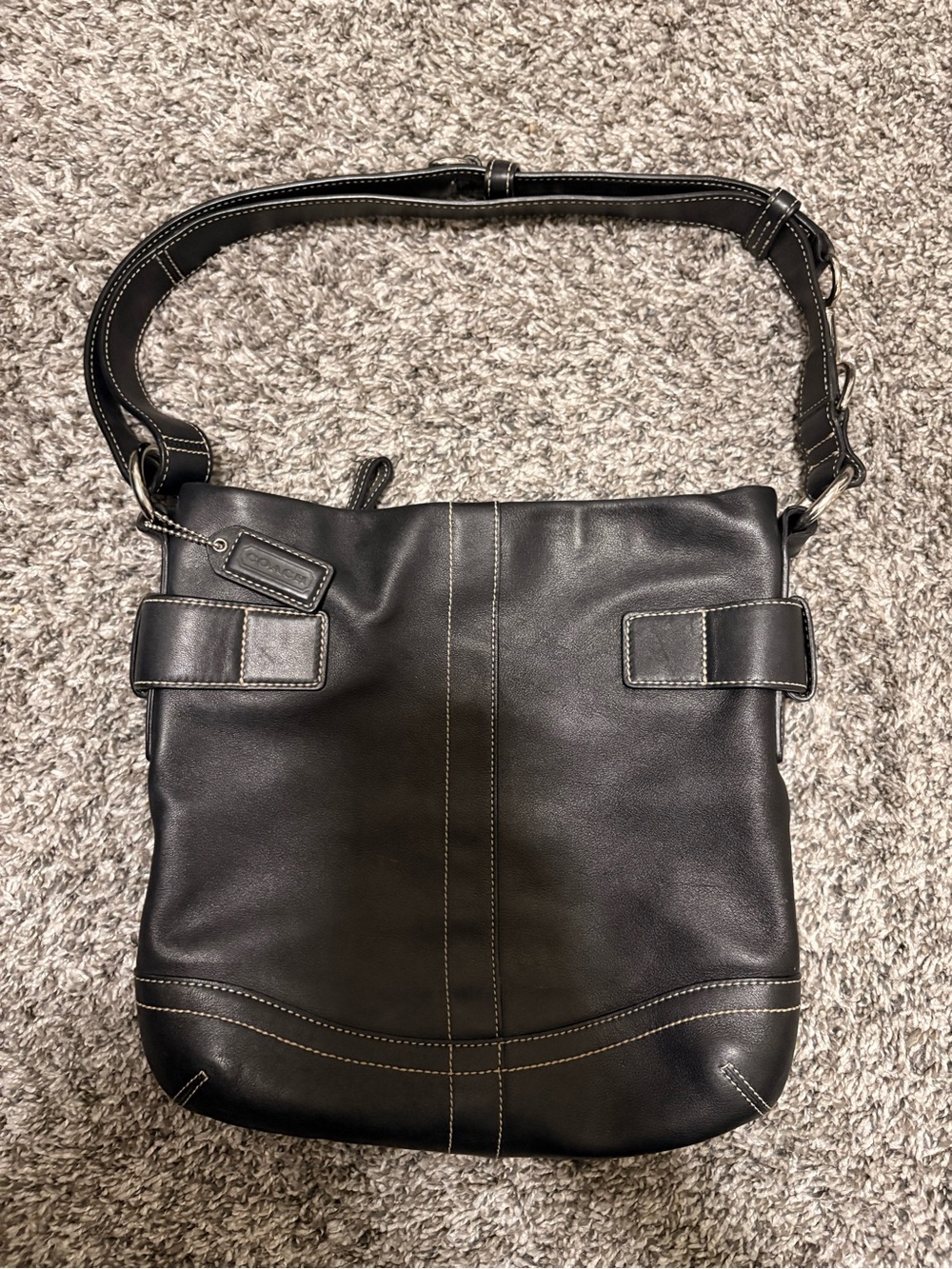 Coach Black Leather Women's Crossbody Bag